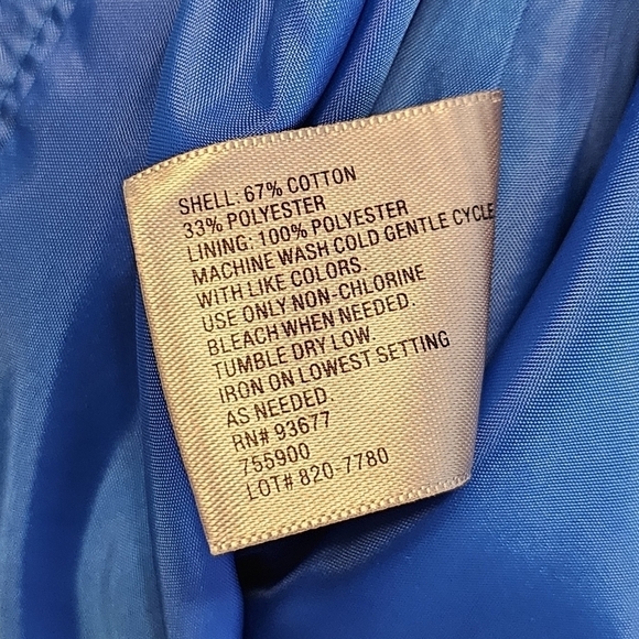 Worthington Cobalt Blue Textured Embroidered Patterned Skirt Size 4 - Picture 5 of 5